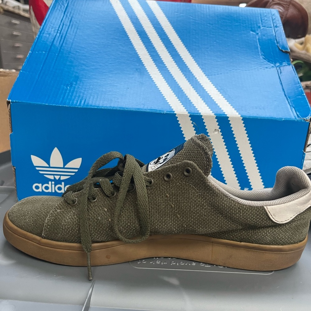 Adidas Olive Sneakers with Tan Sole